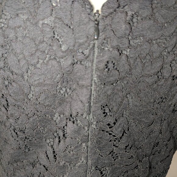 Loft Black Lace V-Neck Dress - Picture 6 of 7